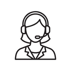 Customer Support Assistance Icon Design Service Help Center Agent Online Assistance Vector Illustration Call Center