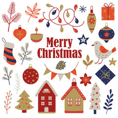 Set of Christmas and New Year Design Elements