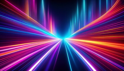 abstract futuristic colorful background ultraviolet glowing lines of light