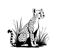 cheetah cartoon isolated