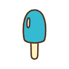手書き風のシンプルアイコンイラスト　アイス
