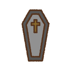 Obraz premium 手書き風のシンプルアイコンイラスト 棺桶