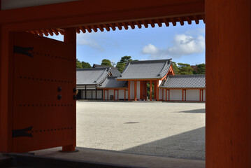 京都御所　左掖門から見る日華門(京都市上京区)