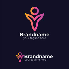 Abstract Gradient Logo Vector Collection Set: Modern Technology Health Nature Corporate Business Digital Innovation Minimalist Professional Identity Branding Symbol