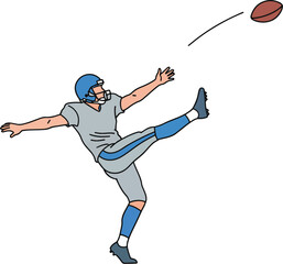 NFL Player Kicking The Ball