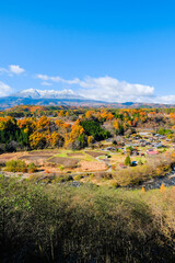 Fototapeta premium 開田高原 御嶽山 秋