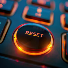 Reset button, backlit interface