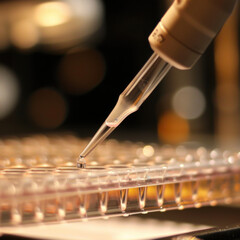 Pipette and 96-wells plate