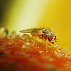 Drosophila, fruitfly scientific macro photo