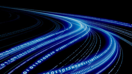 Colorful abstract light waves with motion blur and glowing lines