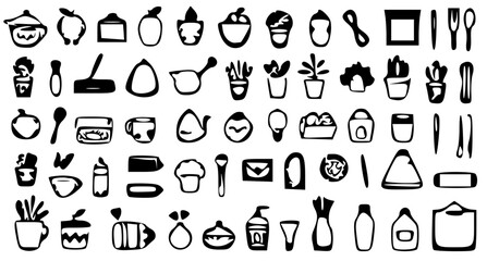 Cozy Scandinavian Interior Doodle Clipart &ndash; Modern Hand Drawn Home Elements
