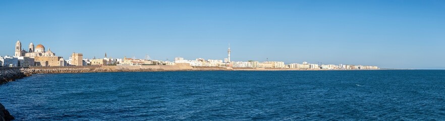 Panoramic view of Cadiz from the sea