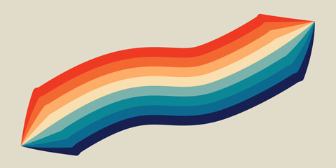 Groovy retro background pattern Vintage grunge colorful stripes background