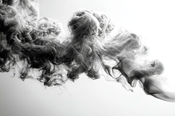 Abstract blue smoke cloud floating gently in a bright space looks wispy and ethereal