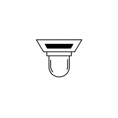 Simple Line Drawing of a Recessed Ceiling Light Fixture