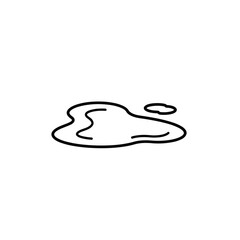 Simple Outline of a Puddle with Small Feature