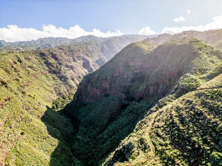 Walking in the mountains on the Canary Island of La Palma