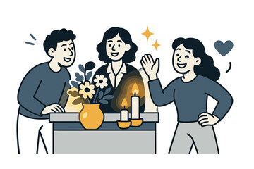 Welcoming Floral Reception. Welcoming ambiance. A glowing floral arrangement and candles on the reception