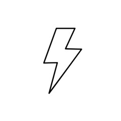 Fototapeta premium Simple Black Outline Lightning Bolt Graphic