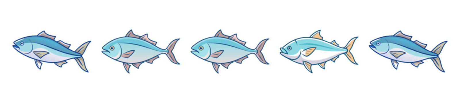 Abstract watercolor splashes featuring amberjack fish swimming gracefully