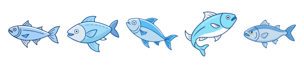 Schools of bluefish swim together in open ocean waters