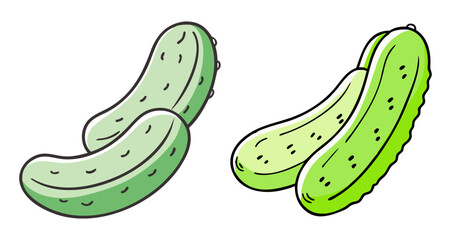 Delicious green pickled cucumbers freshly picked for your delight