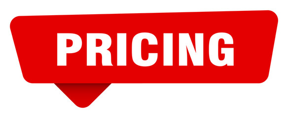 pricing red sticker isolated on transpatent background. pricing sign
