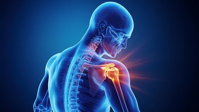 Human Shoulder Pain and Anatomy Visualization