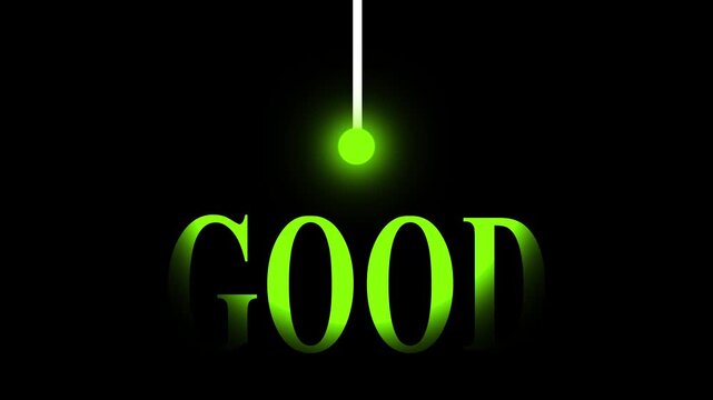 Good, Elegant silver glowing text with metallic sheen and subtle lens flare created using native After Effects lighting tools