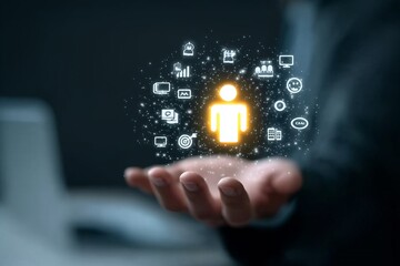 Illuminated Digital Evolution: Empowering Technology and Connectivity in a Person's Hand