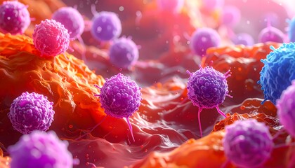 Microscopic Image of Chronic Lymphocytic Leukemia Cells