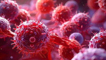 Microscopic Image of Chronic Lymphocytic Leukemia Cells