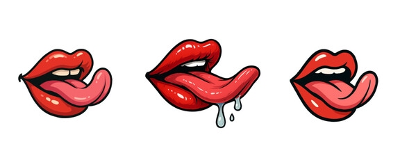 red lips with hearts