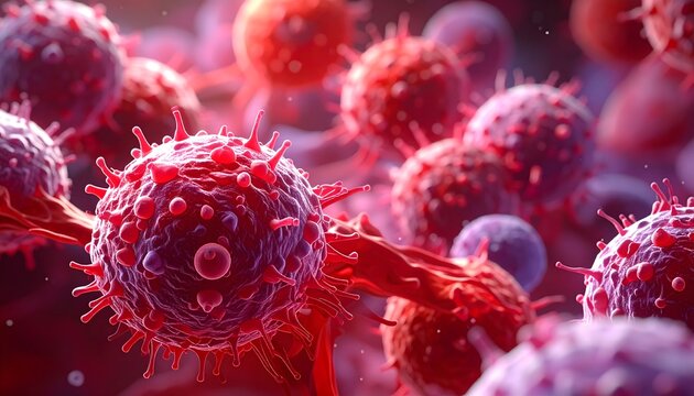 Microscopic Image of Chronic Lymphocytic Leukemia Cells