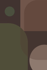 Modern geometric abstract backgrounds in neutral earthy tones. Minimalist Bauhaus-inspired design for posters, branding, and interior decor.