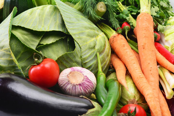 Fresh vegetables on the table