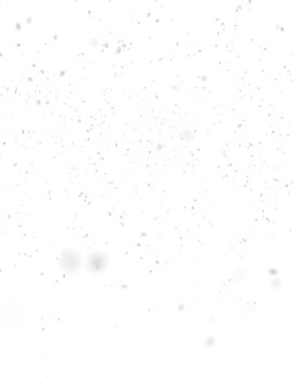 Realistic falling snow overlay, transparent PNG, vertical