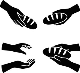 Obraz premium One Hand Breed give other man Spoon har Financial Success and Wealth Growth bred all itme