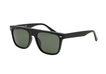 Black wayfarer style sunglasses isolated on transparent background