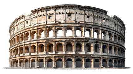 Fototapeta premium Iconic colosseum structure in rome italy against a dark background