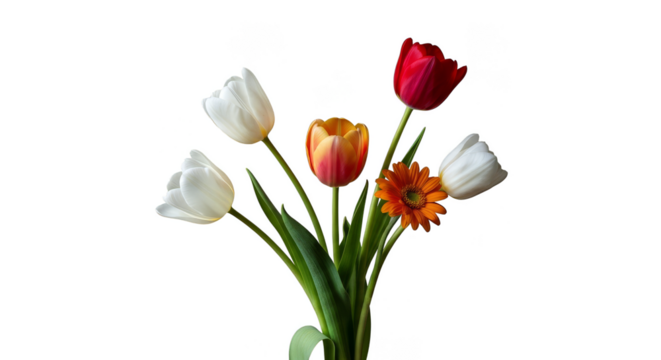 Tulips kaleidoscope blossoms against night