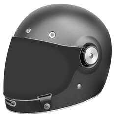 Vintage matte black helmet