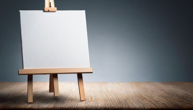blank artist canvas on an easel