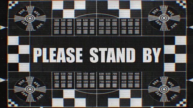 3 in 1. Please Stand By Test Card In Three Retro Television Styles.