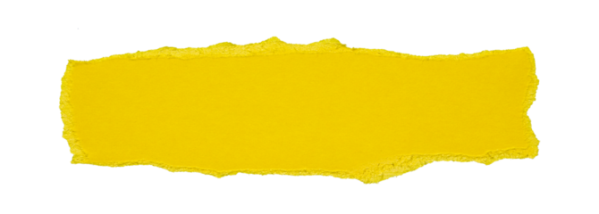 yellow torn or ripped paper isolated on transparent png background,yellow torn paper with yellow edges, realistic torn paper edges,ripped paper frame mockup