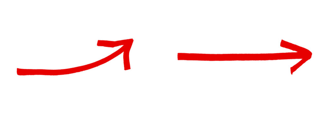 hand drawn doddle red arrow,grunge red arrows isolated on transparent background,red arrow pointing up