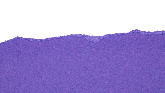 purple torn or ripped paper isolated on transparent png background,purple torn paper with yellow edges, realistic torn paper edges,ripped paper frame mockup