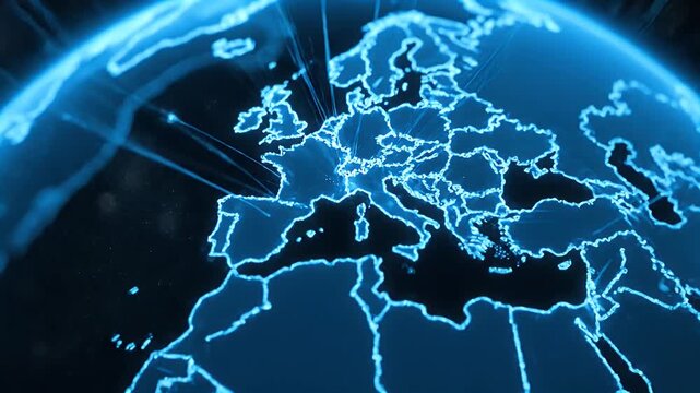 Digital Globe: Europe and Africa - Connectivity and Network Visualization