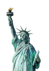 Fototapeta premium Statue of liberty transparent background cutout png