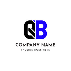 Modern qb logo design vector illustration scalable graphics for business branding and identity